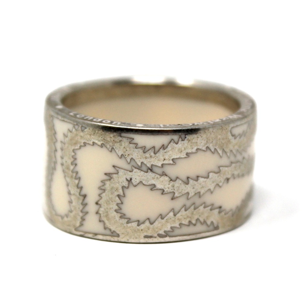 VIVIENNE WESTWOOD SILVER .925 Squiggle Ring Size L